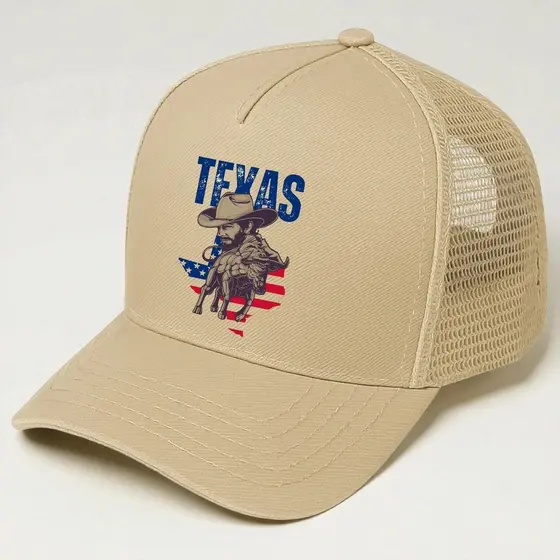 Boné Country Texas América Aba Curva Trucker