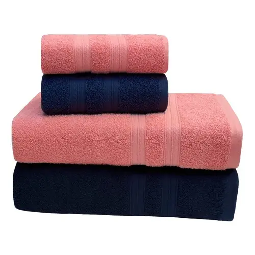 Kit Toalha Banho 4 Peças 2 Banho 2 Rosto Soft - toalha Banhão Felpuda