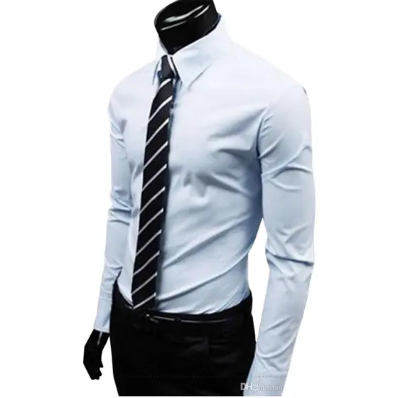 Camisa Social Masculina Manga Longa Slim Fit Casual Lisa 60 % Algodão - Festa, Trabalho, Igreja