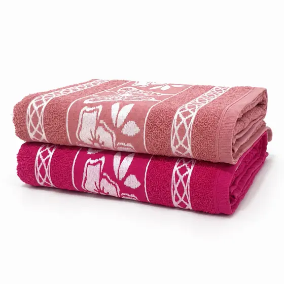 Kit 2 Toalhas de Banho 100% Algodão Luxo Alta Absorção Secagem Rápida 75 x 150 cm