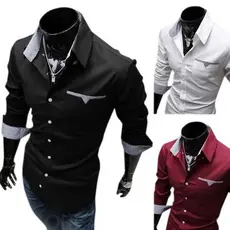 Camisa Social Masculina  Manga Longa Slim Fit Nacional