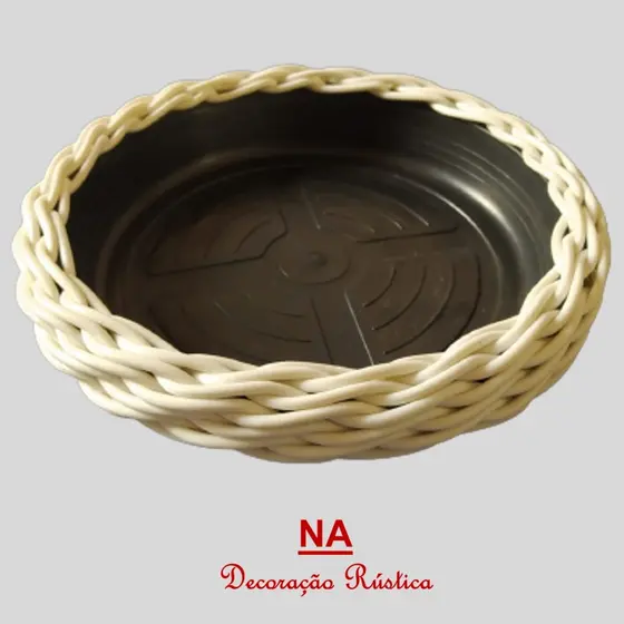 5 prato para vaso de flor branco 20 cm