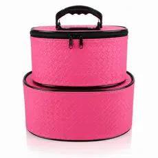 Kit 2 Maletas Frasqueiras com ZIPER Make up Viagens