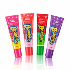 Kit 04 Hidratantes Labiais Cheirinho de Chiclete Beautyloo Face Beautiful