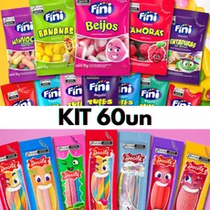 Kit Com 60un Bala Fini ou Docile Sabores Variados - Envio Imediato