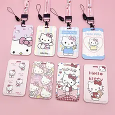 Cute Hellokitty Porta Identidade Colorida Caixa Plástica Rígida Com Nome Do Lanyard Crachá Tag Entrada Pass Organizador De Concerto De Conferência