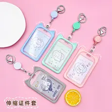 Porta-Cartões Com Desenho De Orelha De Gato Bonito Fotocópia Lanyard 7 * 11cm
