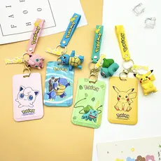 Porta-Cartões Pikachu Chaves Doll Pendant Proteção Do Cartão De Estudante Lanyard Crédito Para Crianças De Caixa De
