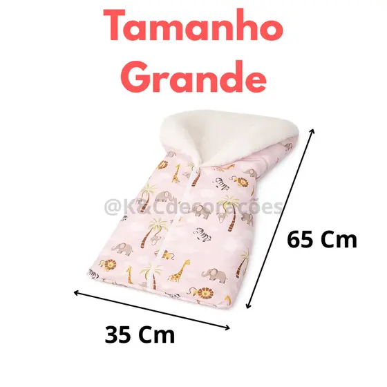 Saco de Dormir Para Bebê Com Zíper Sherpa e Tricolini Várias Estampas