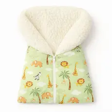Saco de Dormir Com Zíper Para Bebê Sherpa e Tricolini Balãos e Safaris