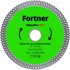 Disco de Corte Porcelanato Chanfro 45 Diamantado Ultrafino Cerâmica Mármore