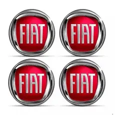 Jogo 4 Emblema Adesivo Calota Fiat Ford Chevrolet 48mm