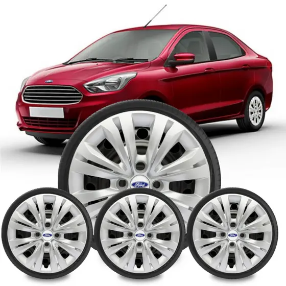 Calota Aro 15 De Parafuso New Fiesta Novo Ka 4 Pçs G246j