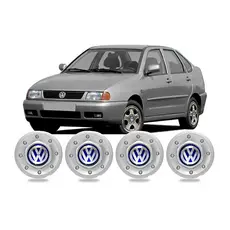 Kit 4pçs Calota Centro P/ Roda Polo Classic 1994 1995 1996 1997 1998 1999 2000