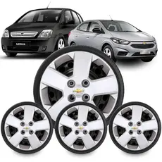 Calota Jogo 4 Pçs Aro 14 Onix Corsa Celta Prisma Meriva Gm 087cd