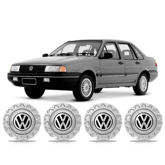 Jogo 4 Calota Centro Roda Vw Volkswagen Bbs Santana