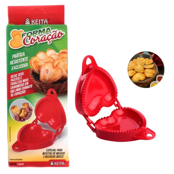 Forma Para Pastel de Plástico 10cm Coração