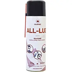 Silicone Colorart All Lub - Tubo 300 Ml lubrifica limpa protege e dá brilho às peças plásticas e couro