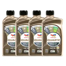 4 Óleo Lubrificante do Motor Total Quartz 9000 Future GF6 0W20 Api SN Sintético