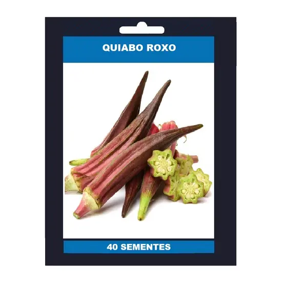 40 SEMENTES DE QUIABO ROXO