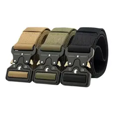 Moda Cinto tático Militar (604732) Largo Masculino Nylon Fivela Liga de Zinco e Engate Rápido