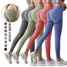 Calça Legging Feminina Esportiva P/Academia (605555) Yoga Levanta Bumbum Sem Costura Cintura Alta