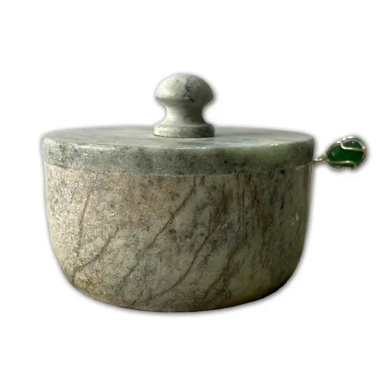 Pimenteira ou saleiro natural de pedra sabão