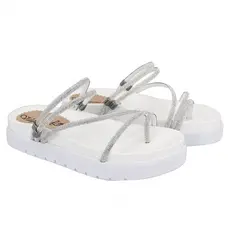 Sandália Papete Birken Feminina Confortavel Strass Dois em Um Com Regulagem Nova Tendência Linha Ana Lira