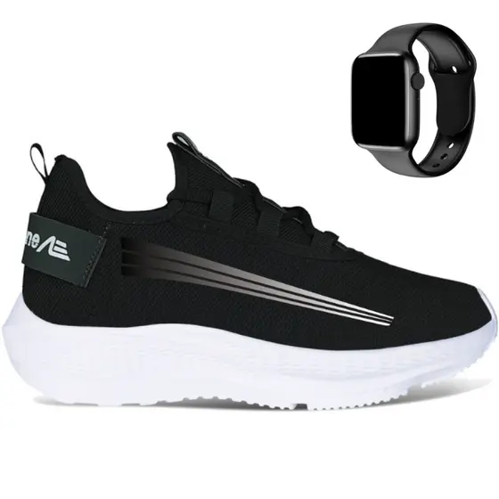 TENIS MASCULINO ACADEMIA CAMINHADA TREINO ADAPTION KIEV COM RELÓGIO DIGITAL