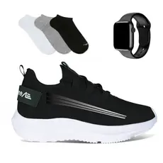 TENIS MASCULINO E FEMININO ACADEMIA CAMINHADA TREINO ADAPTION KIEV COM RELÓGIO DIGITAL E MEIA DO 34 AO 45