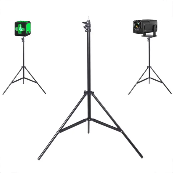 Tripé Universal 2metros Nível Laser Suporte Projetor Hy300 Hy320 Rosca 1/4