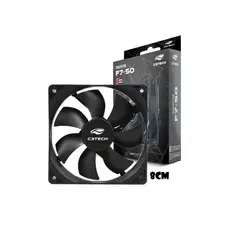 Cooler Fan 80mm C3tech 2200rpm Ventoinha para Gabinete 8cm Preto Sem LED Modelo F7-50bk  Molex + 3 pinos Placa Mãe
