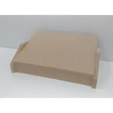 Apoio para os pés ergométrico com movimento feito em MDF natural ecologico