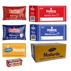Kit Maionese Ketchup Mostarda Lanche Sachê 7g Kit C/ 3 Caixa