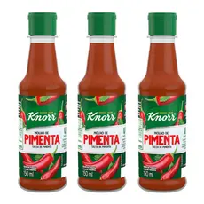 Molho De Pimenta Knorr Ardida Vidro 150ml Kit C/ 3 Unidades