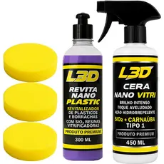 Cera Automotiva Espelhamento Fácil Revitalizador de Plásticos e Borrachas Interno e Externo