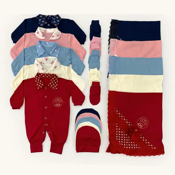 Saída De Maternidade Para Bebê Menina e Menino 100% Algodão 4 Peças Roupas Para Bebê Barato