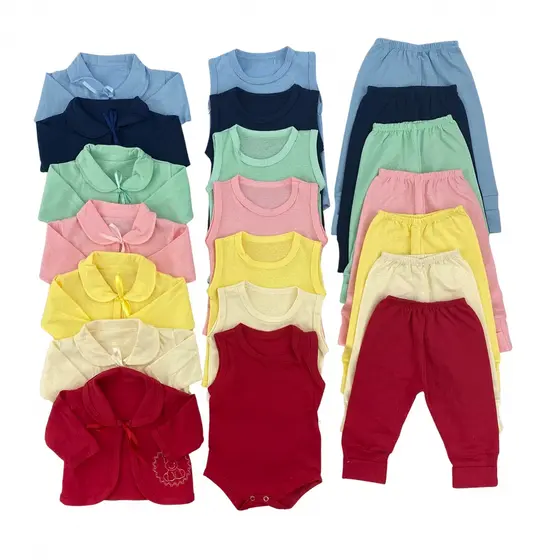 Conjunto Pagão Para Recém Nascido 3 peças Body Mijão e Casaco