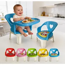Cadeirinha Cadeira Poltrona Portátil Refeição Alimentação Bebê Infantil com Bandeja