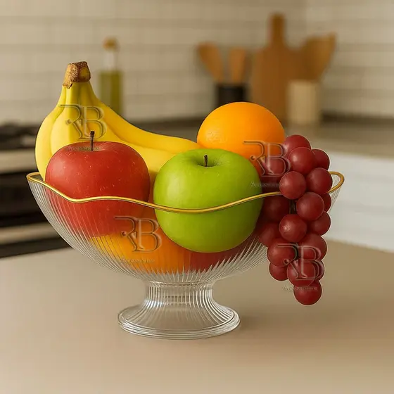 Fruteira Saladeira Organizador Multiuso De Frutas Tipo Aparência de Transparente Resistente