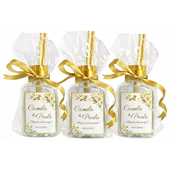 50 Lembrancinha Personalizadas Difusor Mini Aromatizador de Ambiente Chá de bebe, Nascimento Casamento Aniversário festa