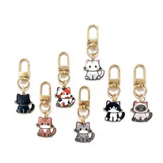 Chaveiro Gatinho Fofo Pet em Metal Esmaltado – Várias Cores Acessório para Bolsa, Mochila e Chaves