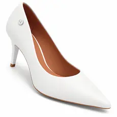 Scarpin Vizzano Feminino Salto Baixo Fino Macio Original 1185 Branco