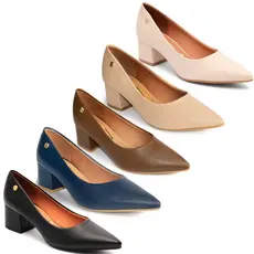Scarpin Vizzano Salto Médio Bloco Sapato Confortável 1220-315