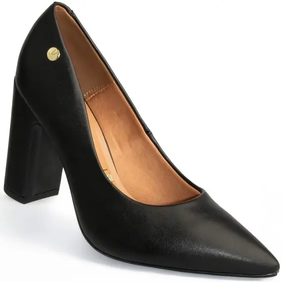 Sapato Scarpin Vizzano Salto Alto Bloco Confortável 1285 Preto