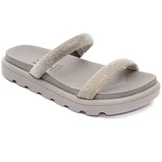 Papete Vizzano Feminina Strass Brilho Tratorada Original 6459.110 Cinza
