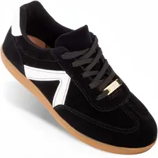 Tênis Vizzano Feminino Casual Original Confortável Moda Preto e Branco