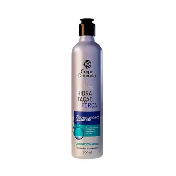 Condicionador #Vibes Corpo Dourado 300ml Hidratação e Força com Ácido Hialurônico