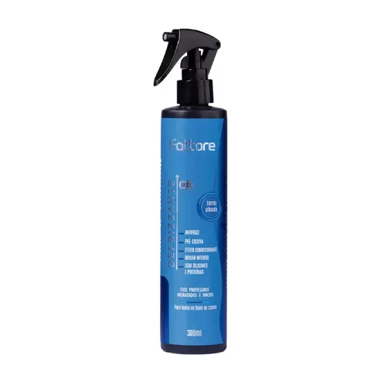Spray Defrizante Fattore 300ml – Termoativo, Antifrizz e Maciez Imediata