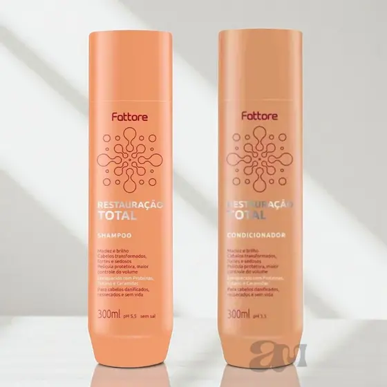 Kit Fattore Restauração Total – Shampoo e Condicionador 2x300ml